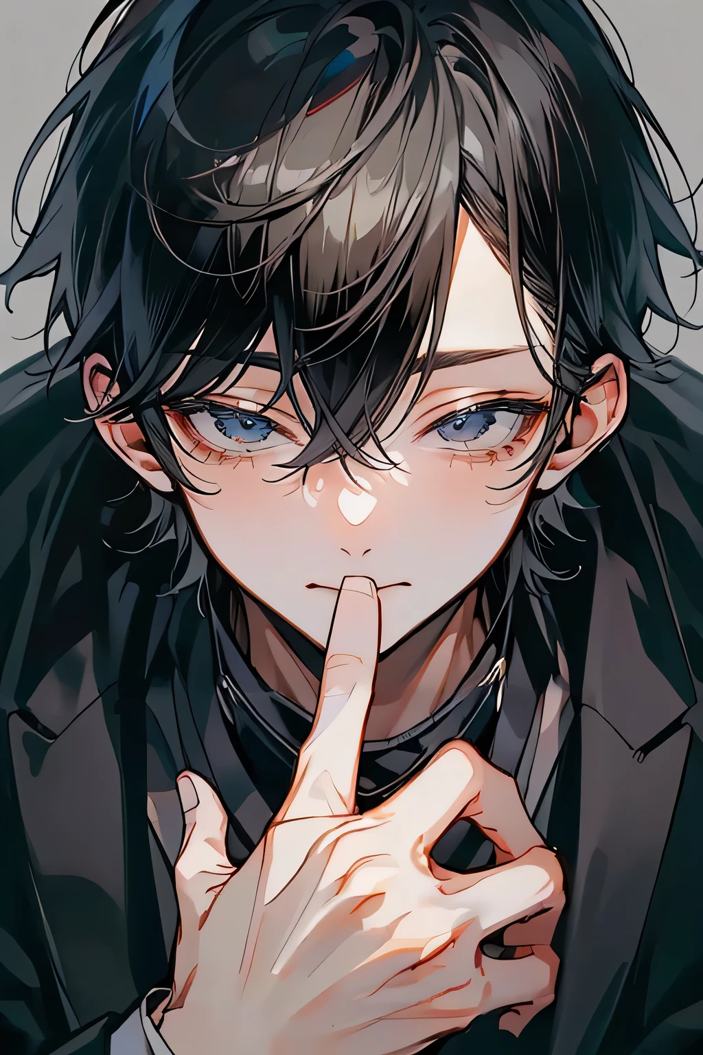 (masterpiece), (best quality), Very detailed, ((Two friendly men:1.5)), Perfect face, Pretty Face, Very detailedな顔,(Black-haired man:1.3),(Gray-haired man:1.3)、(Close your eyes and laugh:1.4)