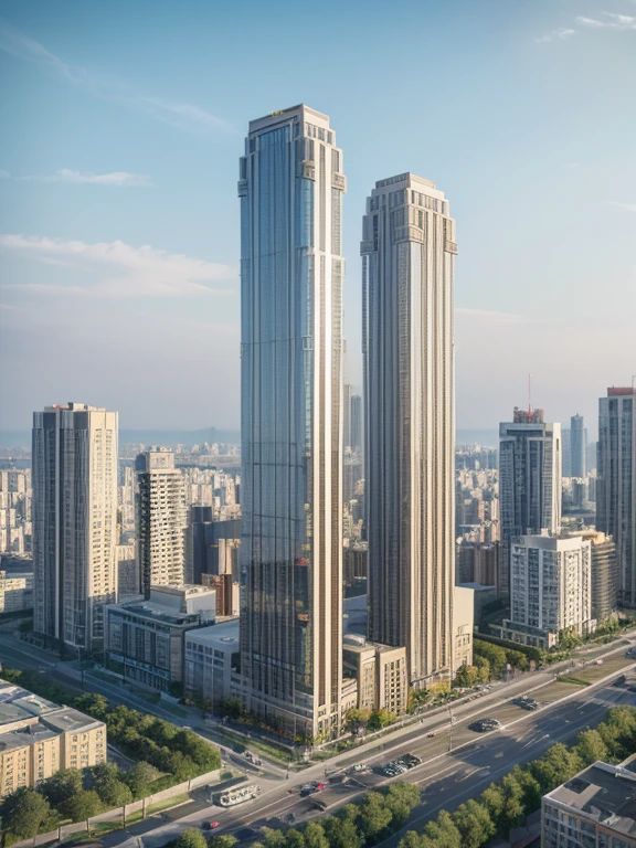 2.1. Building volume Architectural design should follow the intensive and efficient planning concept,The building volume is mainly medium and high-rise,To meet the needs of residential and commercial functions。Residential buildings are mainly multi-storey and small high-rise,The building height is controlled between 30 and 50 meters,The height of the podium is 6 to 12 meters,To maintain the human scale of the streets and the comfort of living。Commercial buildings can adopt high-rise design,The height of the buildings on key plots can reach 90 meters,To form a landmark building,Enhance the recognition of the area。