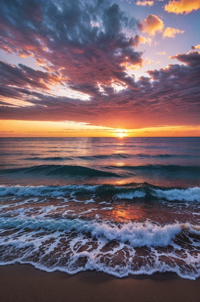 Make a horizon sunset picture 