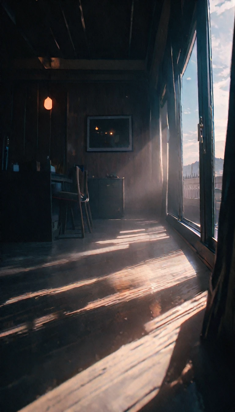 (8K, RAW photos, best quality, masterpiece: 1.4), (((Light outside the window))),Ultra-high resolution, Extremely detailed, light, Light close-up, Nice light, Golden, (Detailed light, It was bright:1.2), Line Type,dark,(perfect anatomy:1.2), High-quality shadows, Natural Lighting, (White highlights:1.2), night, cloudy day, (at home:1.2), (照进at home的光线:1.2)