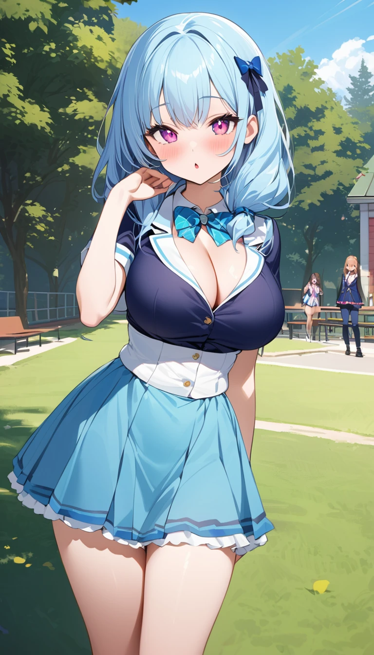 {{{{{16k,  in the first  of junior high school takes a pill and her tits suddenly swell up into huge breasts and her waist gets narrower and more feminine, attracting the eyes of many, and she is just so shy, When I put the collar on her, she recognized me as this girl's master}}}}},{{{{{Ultra High-resolution realistic movie of neat virgin junior high school girl's as pretty as a actress in Grass schoolyard, She's in the middt she's too well developed, her tits are too beautiful, She's a junior high school girl with no makeup and no polish but her body is glamorous, She's a virgin but she's popular popular popular and she just has an aura of being popular}}}}},{{Extremely detailed}},{{{{{dye her cheeks flush and integrated her head pure small, thick lips, Enchanting thick gross idol's Lips}}}}},{{{{{dark colored bang hair}}}}},{{{{{She get more attractive and smoother her body, her expression and appearance are transformed into that of a pure, Her white tits are so fluffy, and are depicted in great detail, but her sex appeal from her neck fills the schoolyard, her bodyline and tits and hips are getting cuter and cuter, She has been reborn as a pretty one-in-a-thousand-year girl with a sparkling aura of cuteness}}}}}