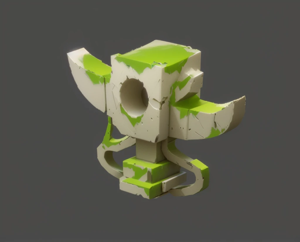 a close up of a green and white object on a gray background, game icon stylized, game asset, game icon asset, stylized game art, 3 d icon for mobile game, rpg game item, stylized 3 d, object concept art, stylized concept art, mobile game asset, hero prop, 3 d render stylized, videogame asset, stylized pbr