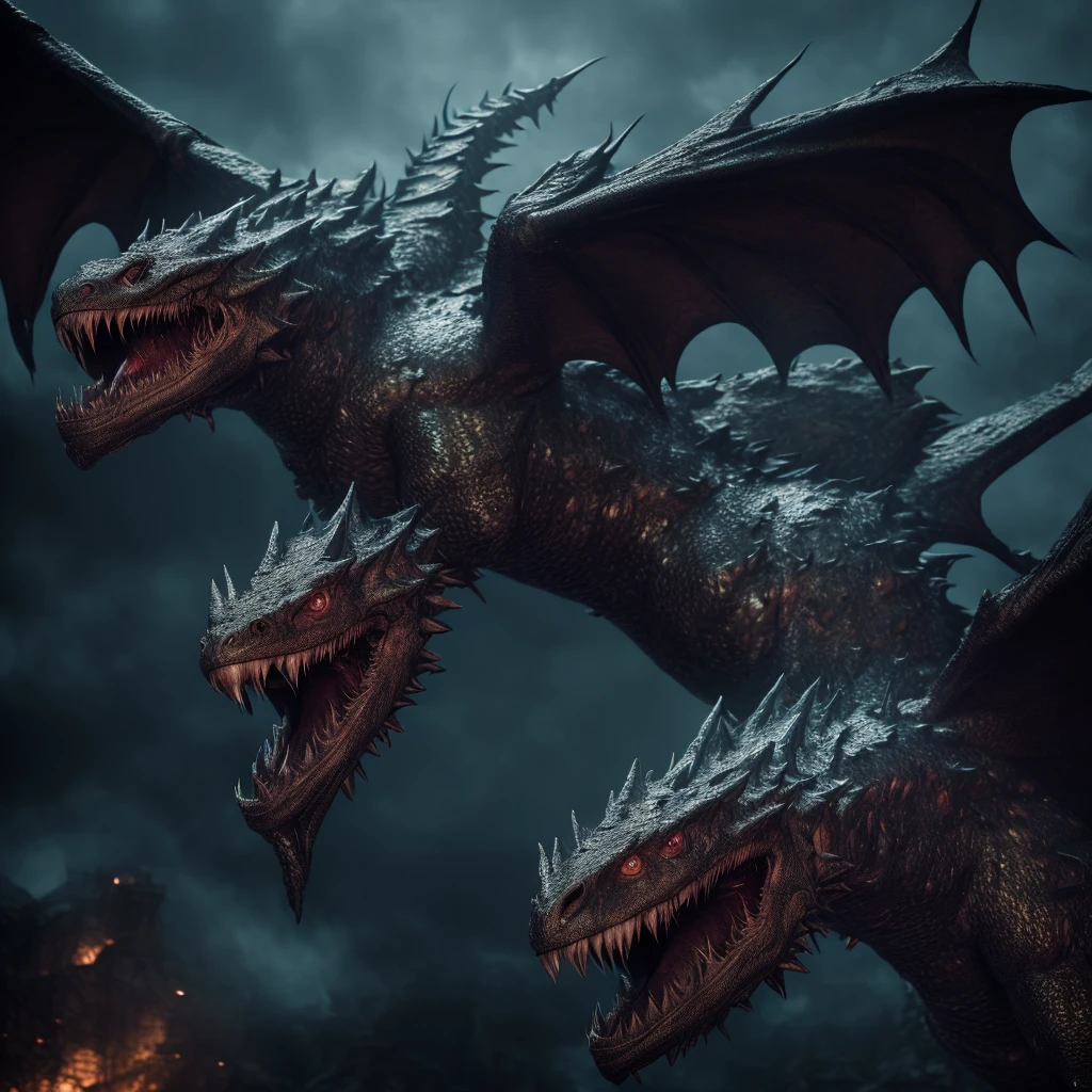 a colossal dragon, detailed scales, sharp claws, glowing eyes, open jaws, breathing fire, massive wings, flying over a medieval fantasy castle, cinematic lighting, dramatic moody colors, highly detailed, 8k, photorealistic, (best quality,4k,8k,highres,masterpiece:1.2),ultra-detailed,(realistic,photorealistic,photo-realistic:1.37)