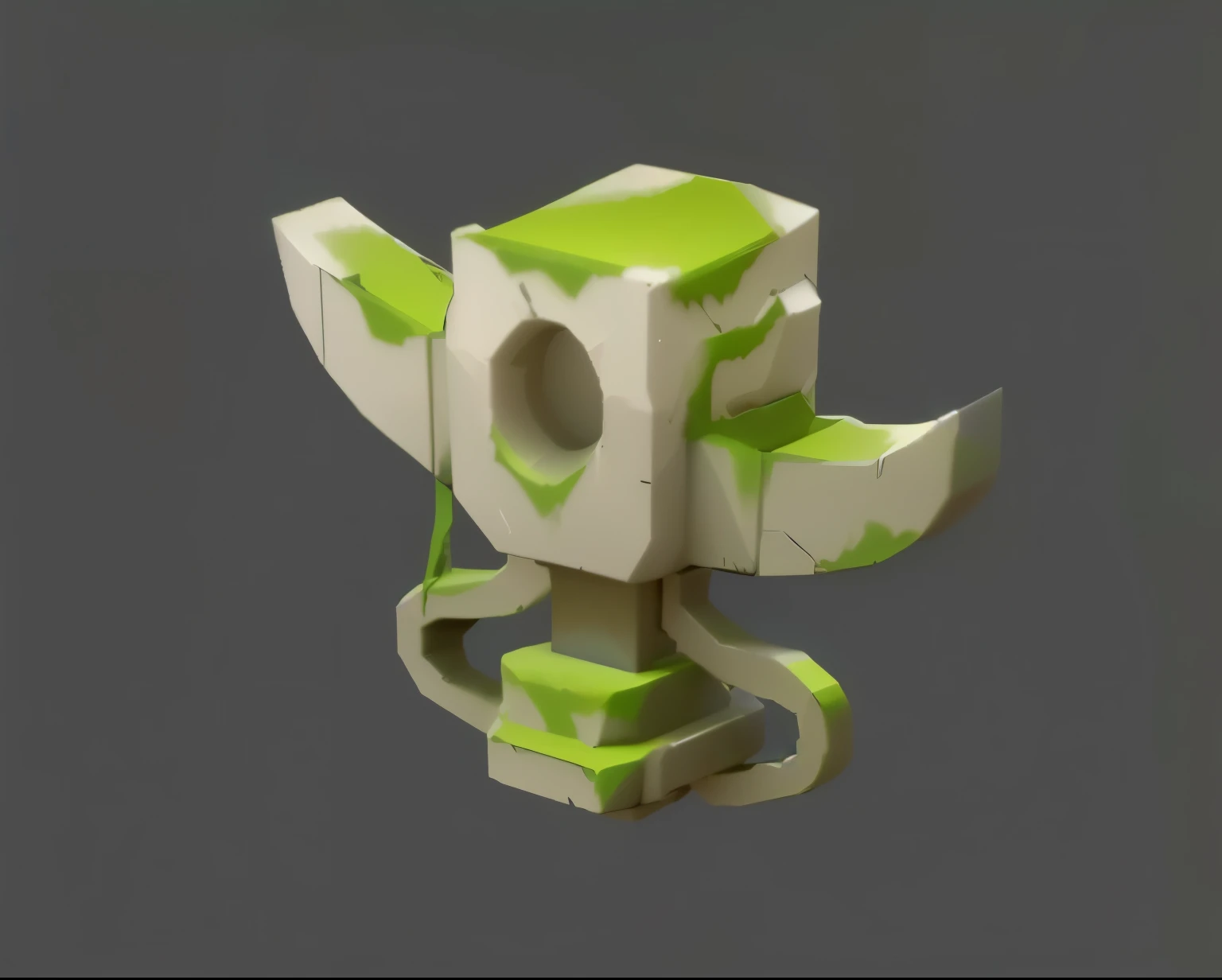 a close up of a green and white object on a gray background, game icon stylized, game asset, game icon asset, stylized game art, 3 d icon for mobile game, rpg game item, stylized 3 d, object concept art, stylized concept art, mobile game asset, hero prop, 3 d render stylized, videogame asset, stylized pbr