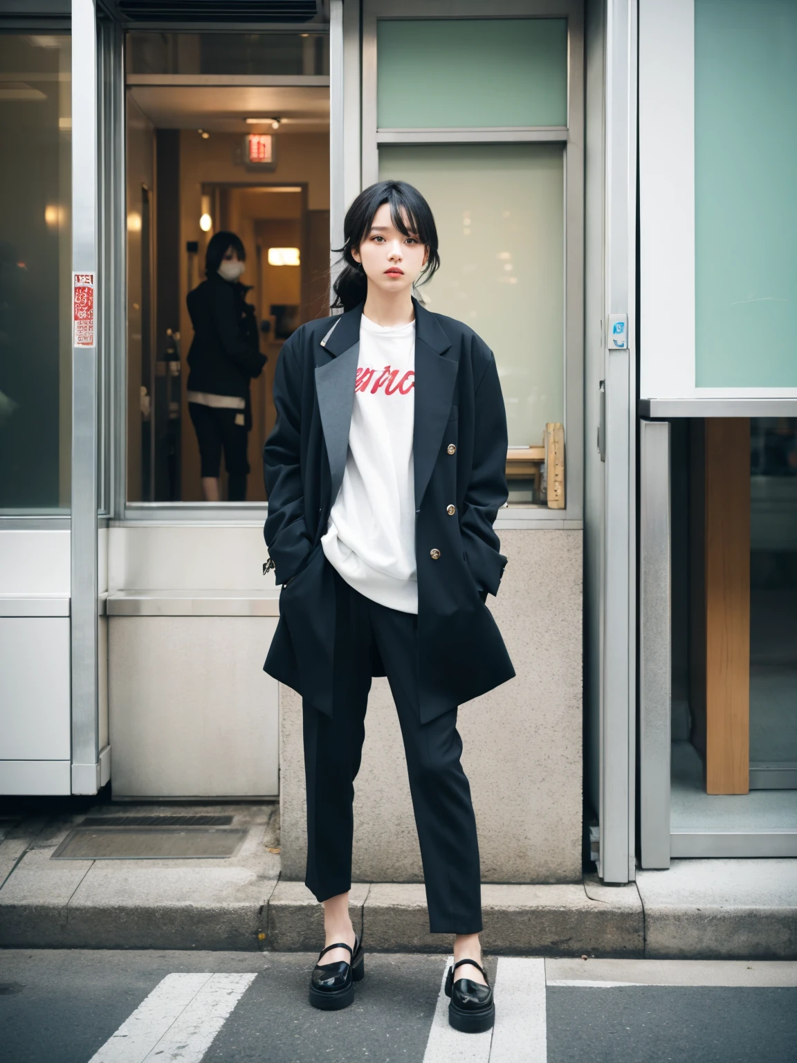Tokyo、Street、Fashion Snap、real、snapshot、Stylish、Fashion Model、Unconventional Fashion、Radical fashion、In front of the building