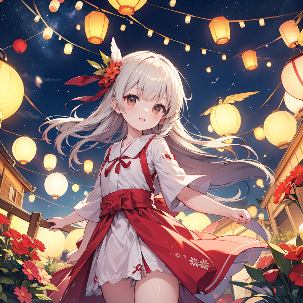 lanterns flying in the sky