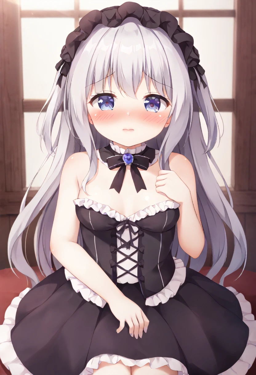 Cute beautiful girl、Embarrassed、naked、Gothic ta、A sweet and adorable blush、Beautiful Lips、Beautiful Eyes、