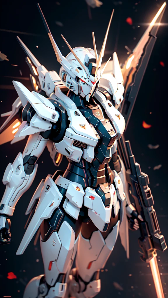 Surrealist art BJ_Gundam,Solitary,Keep,arms,sword,Keep_arms,gun,No_Humanity,Luminescence,Keep_sword,,Keep_gun,Mecha,Luminescence_Eye,flight,_novel,space,V-Fin,vitality_gun,Mobile_Set,beam_步gun,
light,Strong contrast,Rich in details,best quality,masterpiece,White background,. Extremely high-resolution details,photography,Realism is pushed to the extreme,Delicate texture,Lifelike,. Extremely high-resolution details, photography, Realism is pushed to the extreme, Delicate texture, Lifelike