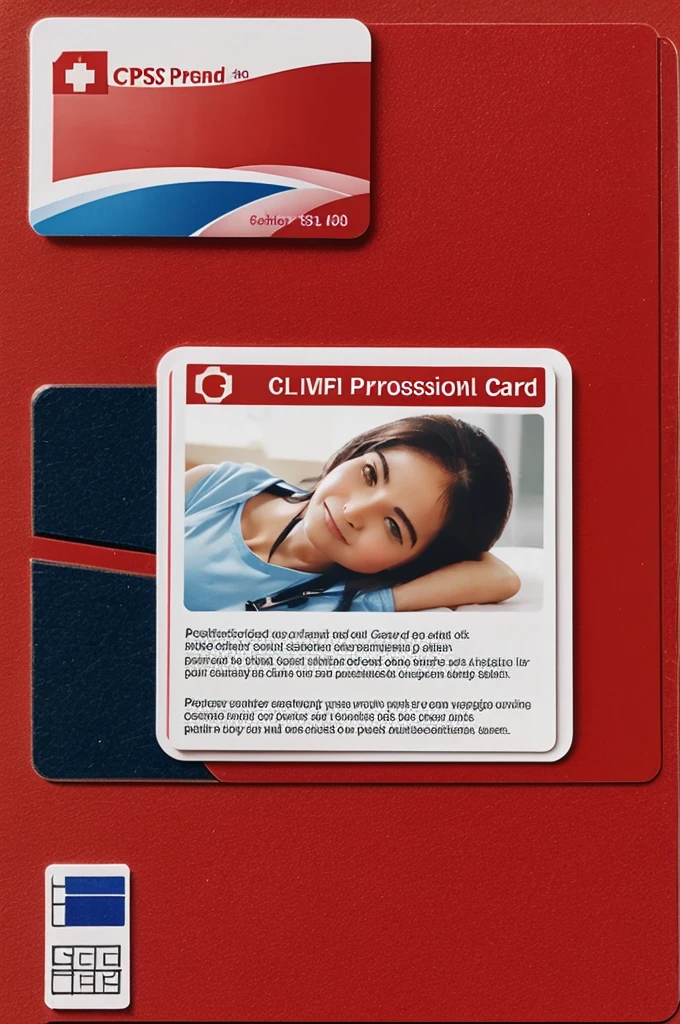 CPS health professional card. which contains the color red without solid color