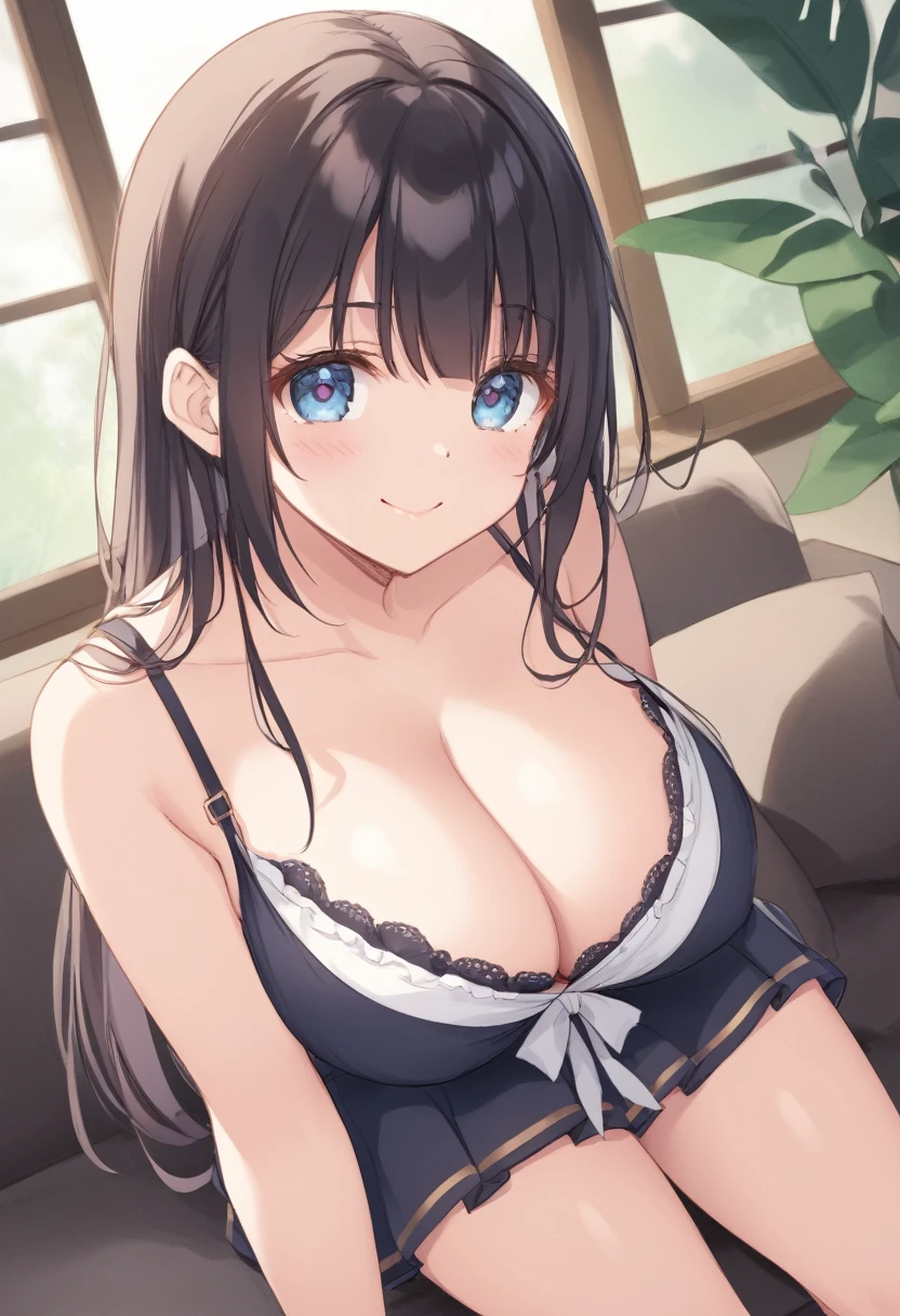 Cute beautiful girl、Big eyes、Big Breasts、Cleavage