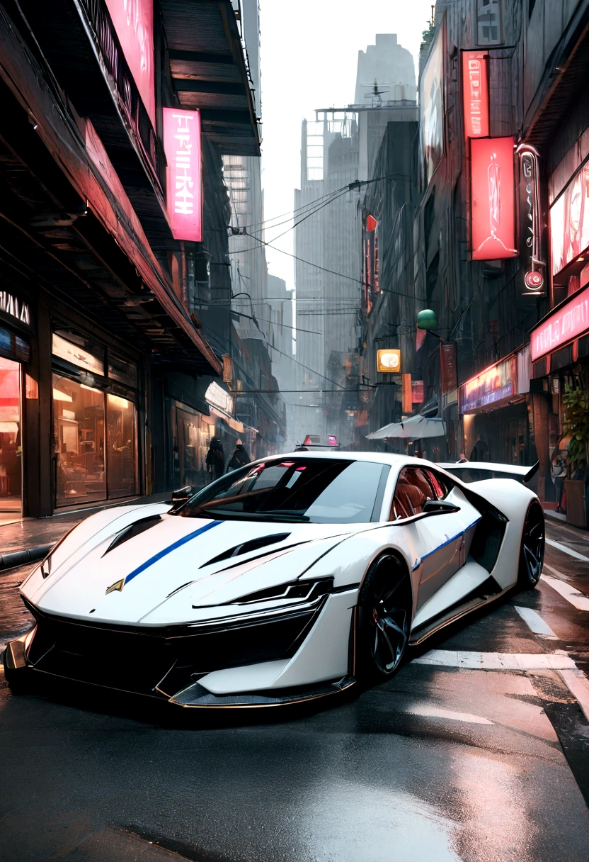 Antecedentes cyberpunk 2077,city, mejor calidad, obra-prima, ultrahigh resolution, realistic photograph, photorealistic, ,best quality,masterpiece,highly detailed,ultra-detailed,a futuristic sports car in a cyberpunk city. 4k 3d render unreal engine 5 rendered with blender and octane global illumination from photorealistic hyper realism concept art by greg rutkowski loish rhads ferdinand knab makoto shinkai tian zi trending on cgsociety