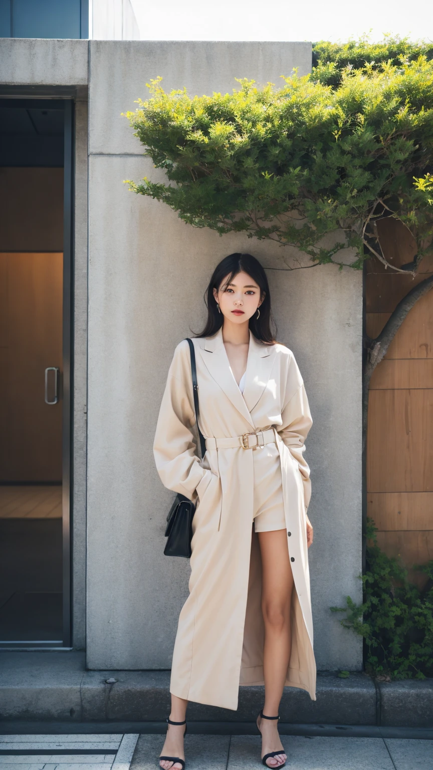Tokyo、Street、Fashion Snap、real、snapshot、Stylish、Fashion Model、Mode Fashion、In front of the building wall