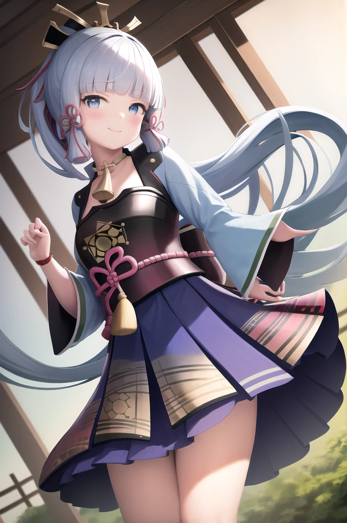 masterpiece, highres, best quality, 1girl solo, kamisato_ayaka, smile, kimono