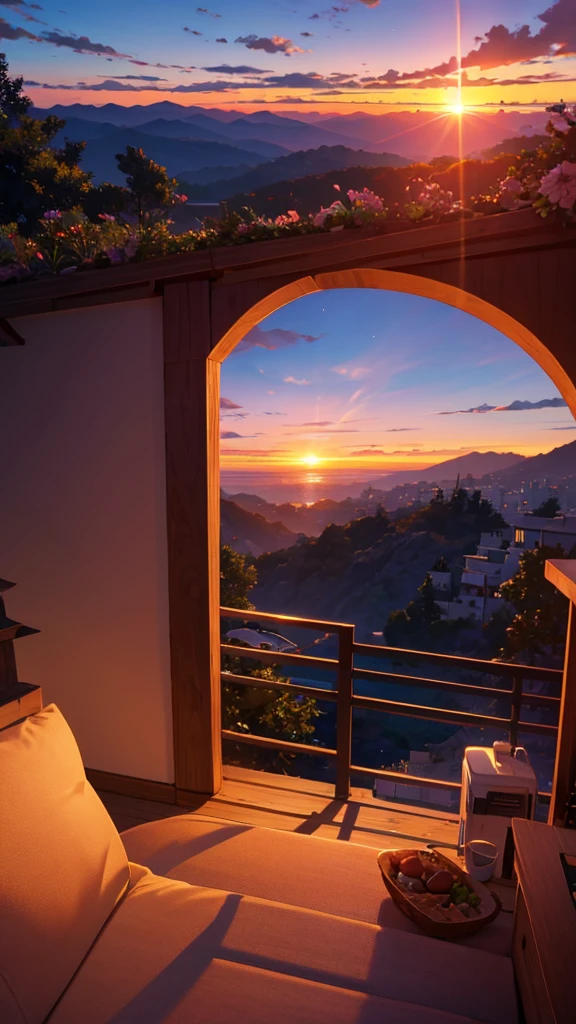 Sunset viewed from a spectacular spot