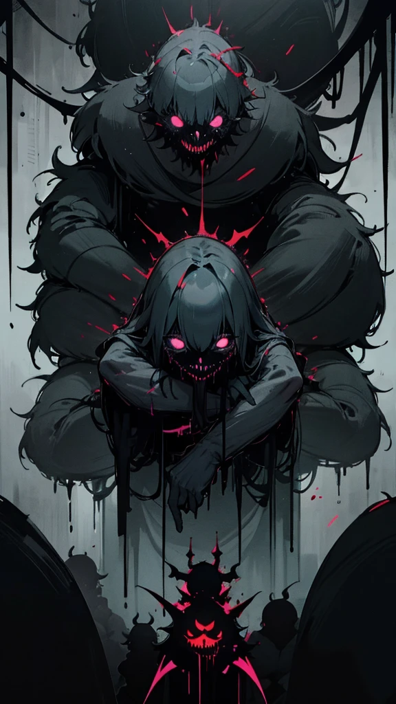 Monster, Something pitch black, ugly, creeping, darkness death horror huge