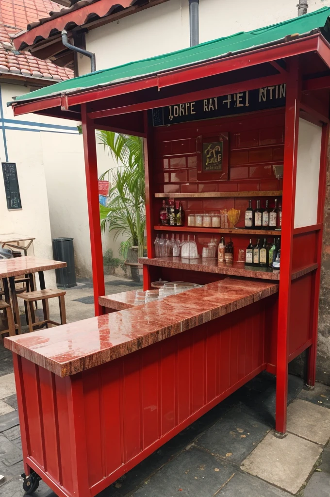 Red tile drink stall