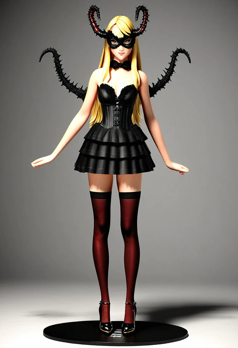 Beautiful beauty, 3D 2D, rich, Blonde, skirt, stocking, High heel, venom