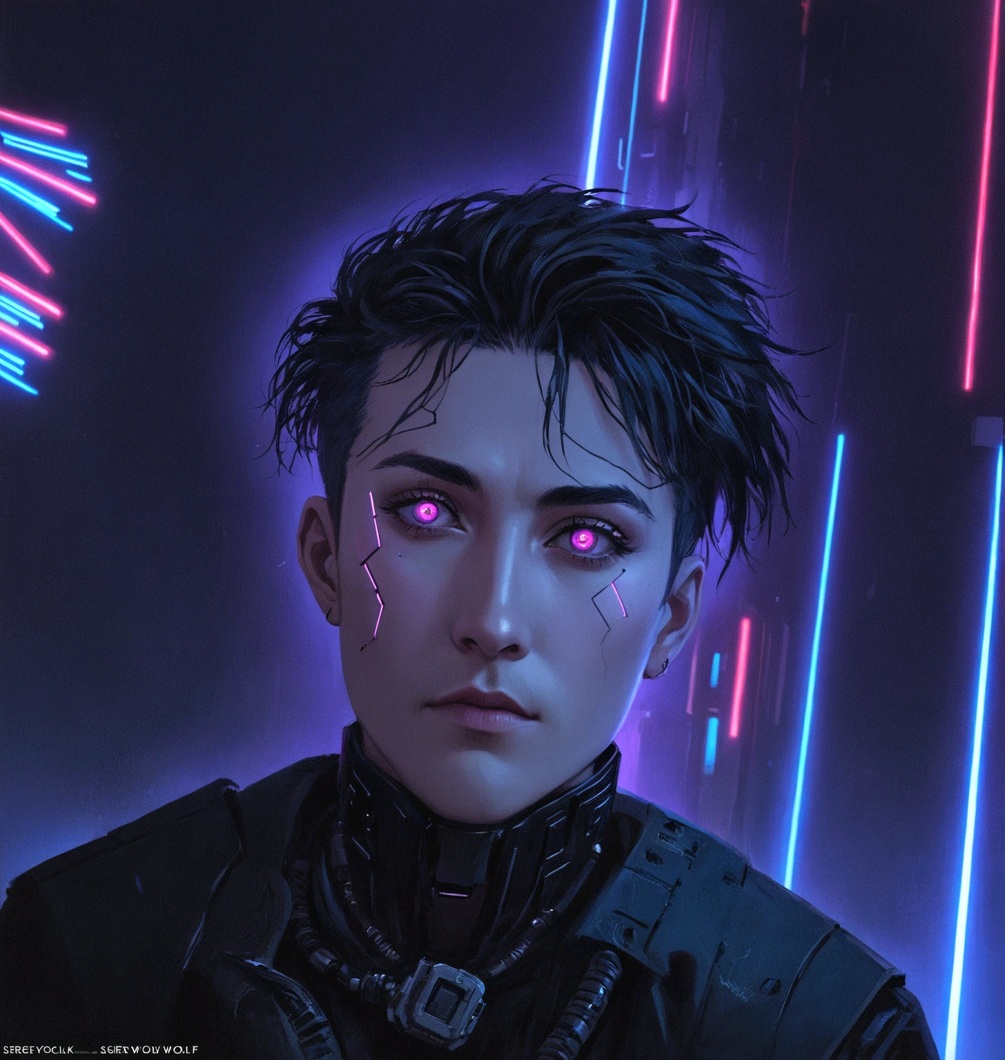 The album cover "cyberpunk的影子" Artist Sergey Wolf. cyberpunk