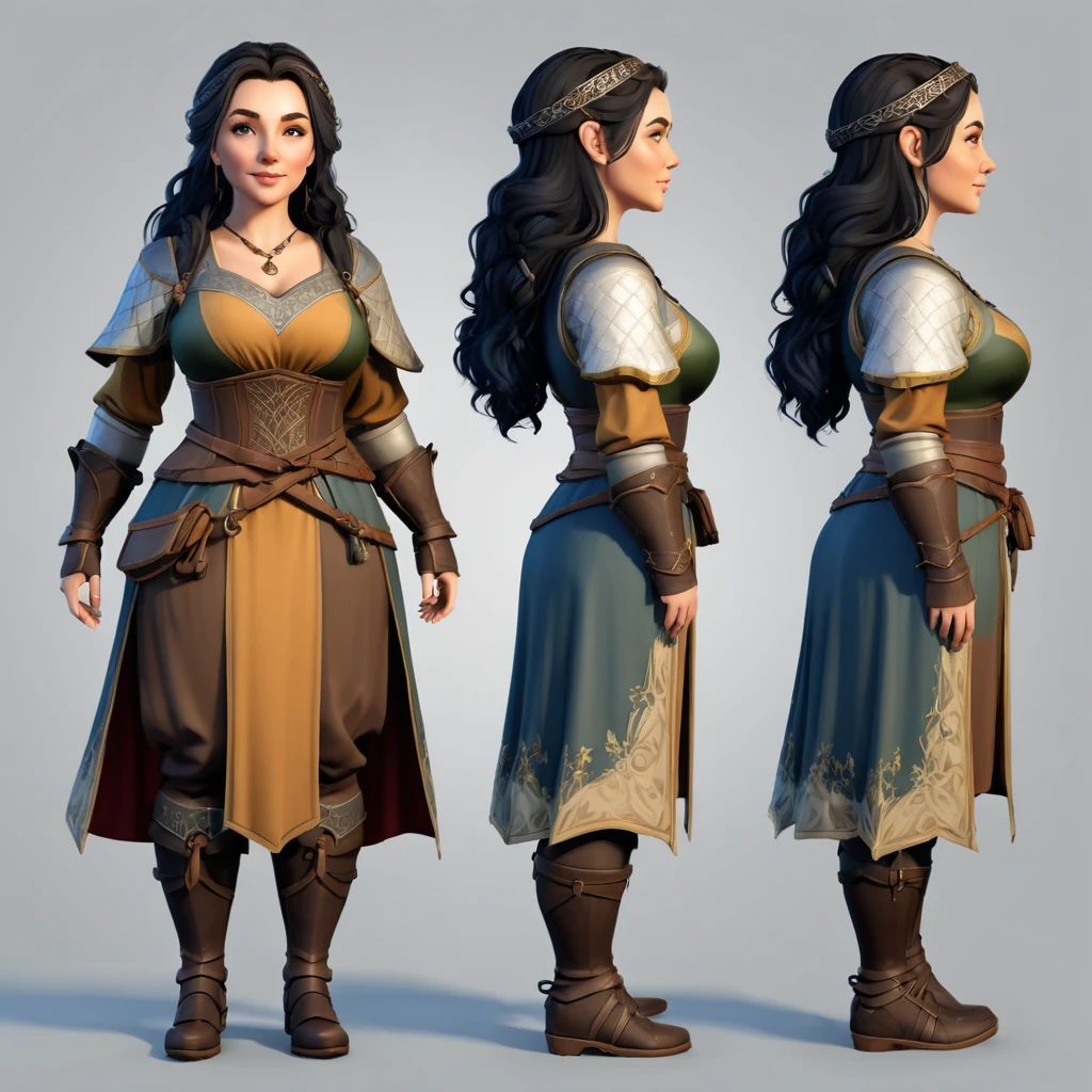 game character, rpg style game, medieval characters, bealtiful characters, assets for game, female, curvy body