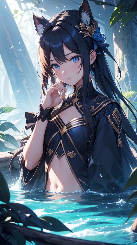 tmasterpiece, best qualtiy, (Very detailed CG unity 8K wallpaper) (best qualtiy), No Man,(Most Best Illustration), (Best shadow) Nature', Blue sea, Light Tracking, ultra - detailed, glarelight, cinematric light, Soft light --v6