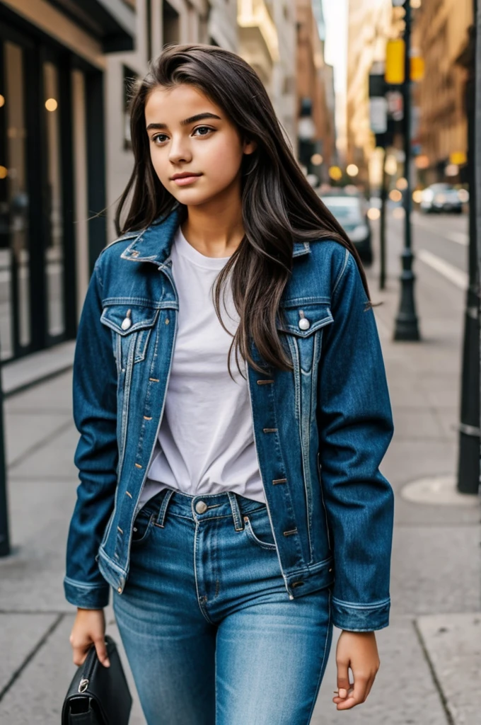 18 year old girl with a jacket 