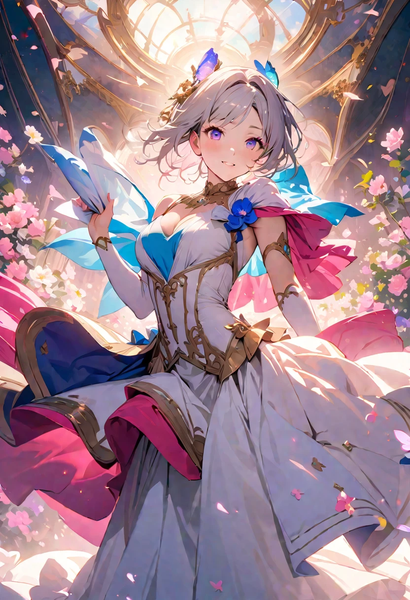 masterpiece, Highest quality, Illustrations for novels, High resolution, 18+ Adult content, Sensual, Intimate, Emotional, Passionate, romantic, sweet, Adorable, Innocent, Pure, Enchanting, Enchantingな, attractive, mysterious, Enchantingな, Enchanting, Immersive, Enchantingな, dream-like, Surreal, Imaginative, Whimsical, Artistic, Avant-garde, timeless, elegant, Sophisticated, chic, Sophisticated, Individuality, original, Enchantingな,1人の女の子A photorealistic image of a young archer girl with a gentle smile, holding a bow and arrow. She is standing in a field of blooming flowers, with soft lighting and a calm atmosphere. High resolution, ultra-detailed, 8K, best quality.((Archer:1.3))