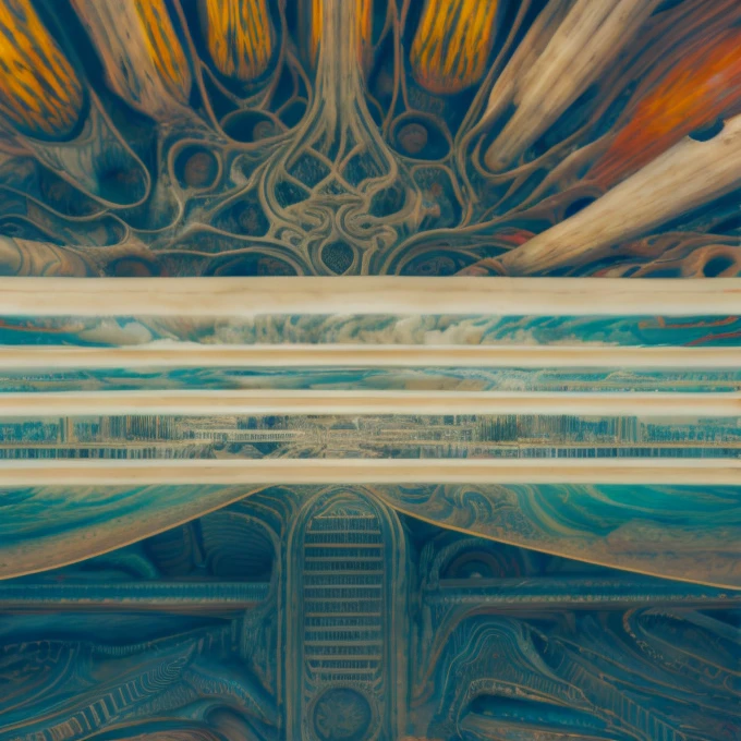 an intricate cloud system is shaping the figure of the spirit of the aethyr, a wanderer is walking with his luggage, male, scintillating intelligence,dominant pale yellow, sky blue, blue emerald green and emerald flecked gold color tonality, fractal, brilliant colours, masterpiece, highly detailed, 4k resolution, 3d modelling, digital art