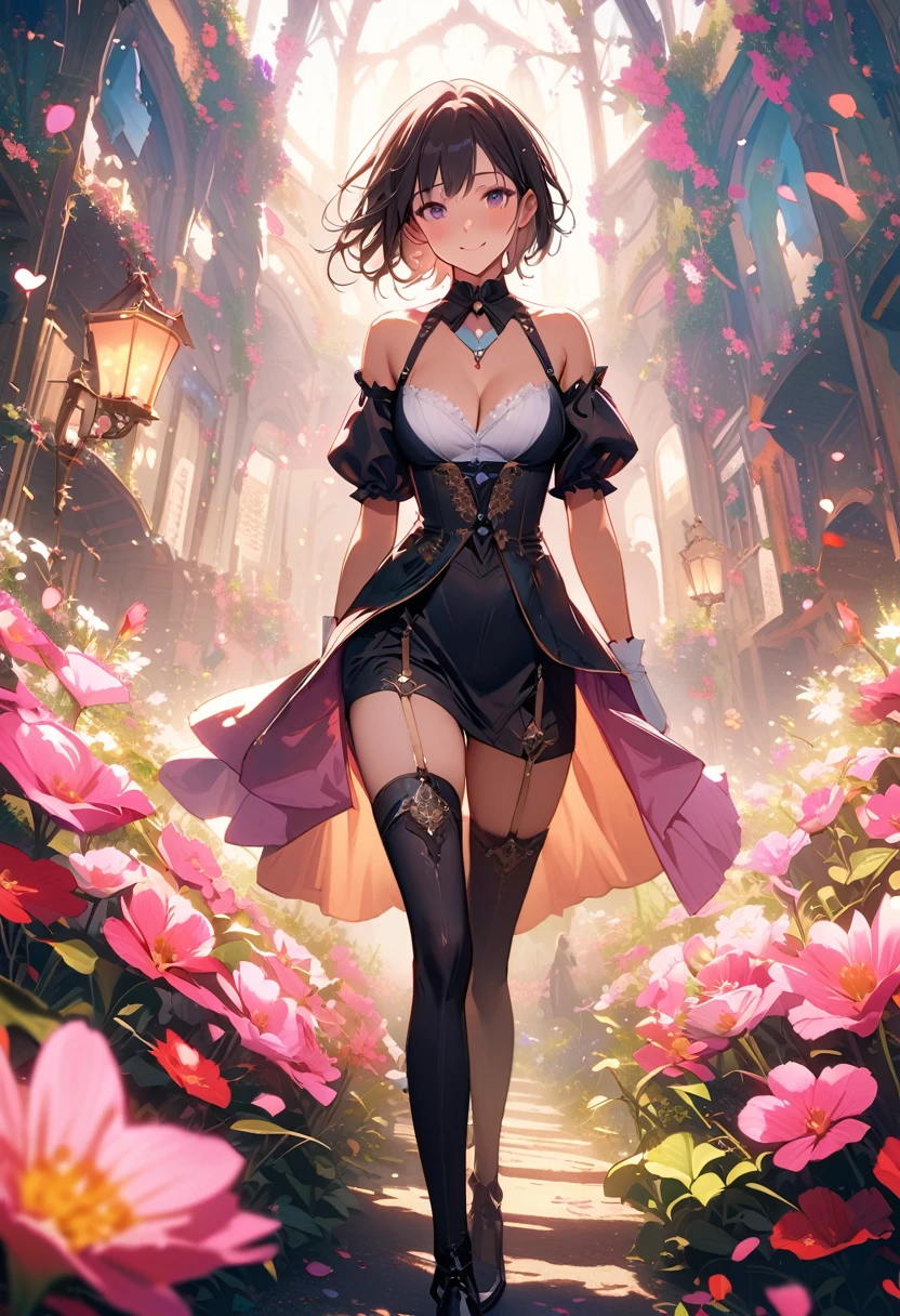 ((Archer:1.3)),masterpiece, Highest quality, Illustration of the novel, High resolution, 18+ Adult content, Sensual, Intimate, Emotional, Passionate, romantic, sweet, Adorable, Innocent, Pure, Charmな, Charmな, Charm, mysterious, Charmな, Charmな, Immersive, Charmな, dream-like, Surreal, Imaginative, Whimsical, Artistic, Avant-garde, timeless, elegant, Sophisticated, chic, Sophisticated, personality, original, CharmなA photorealistic image of a young archer girl with a gentle smile, holding a bow and arrow. She is standing in a field of blooming flowers, with soft lighting and a calm atmosphere. High resolution, ultra-detailed, 8K, best quality