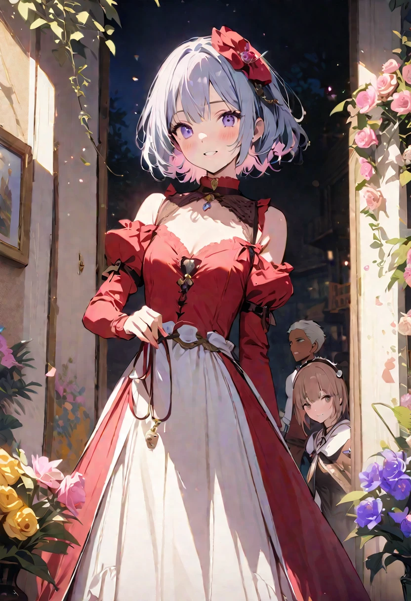 ((Archer:1.3)),masterpiece, Highest quality, Illustration of the novel, High resolution, 18+ Adult content, Sensual, Intimate, Emotional, Passionate, romantic, sweet, Adorable, Innocent, Pure, Charmな, Charmな, Charm, mysterious, Charmな, Charmな, Immersive, Charmな, dream-like, Surreal, Imaginative, Whimsical, Artistic, Avant-garde, timeless, elegant, Sophisticated, chic, Sophisticated, personality, original, CharmなA photorealistic image of a young archer girl with a gentle smile, holding a bow and arrow. She is standing in a field of blooming flowers, with soft lighting and a calm atmosphere. High resolution, ultra-detailed, 8K, best quality