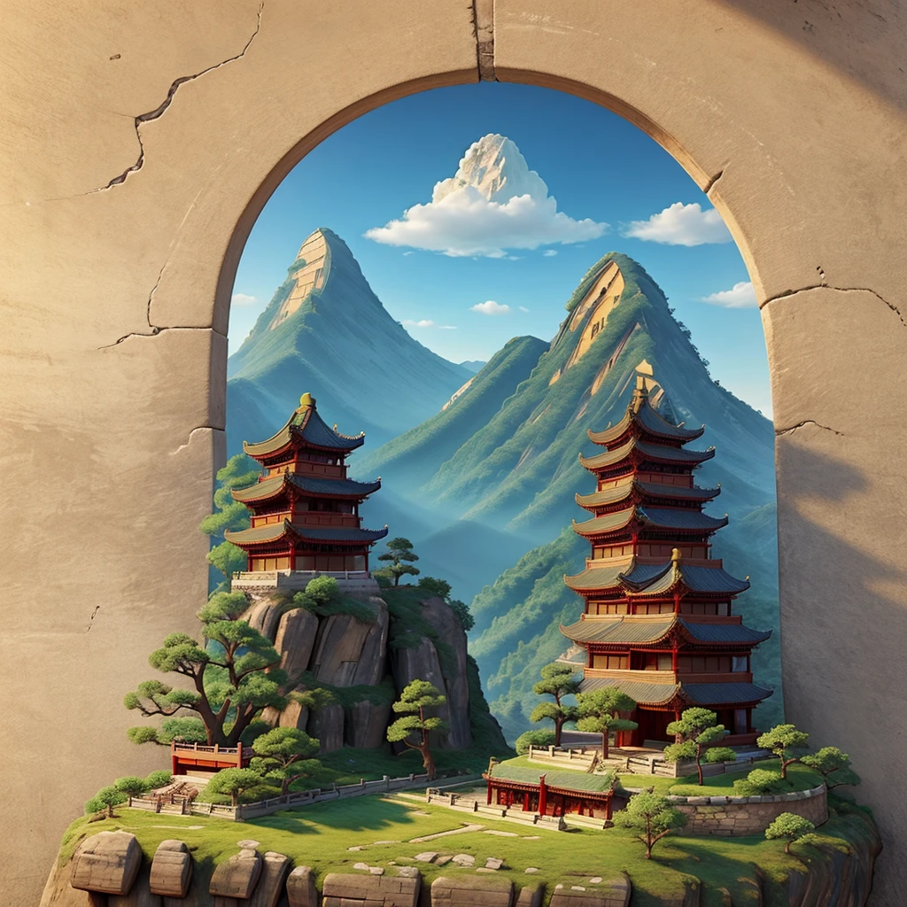 ancient chinese mountain painting