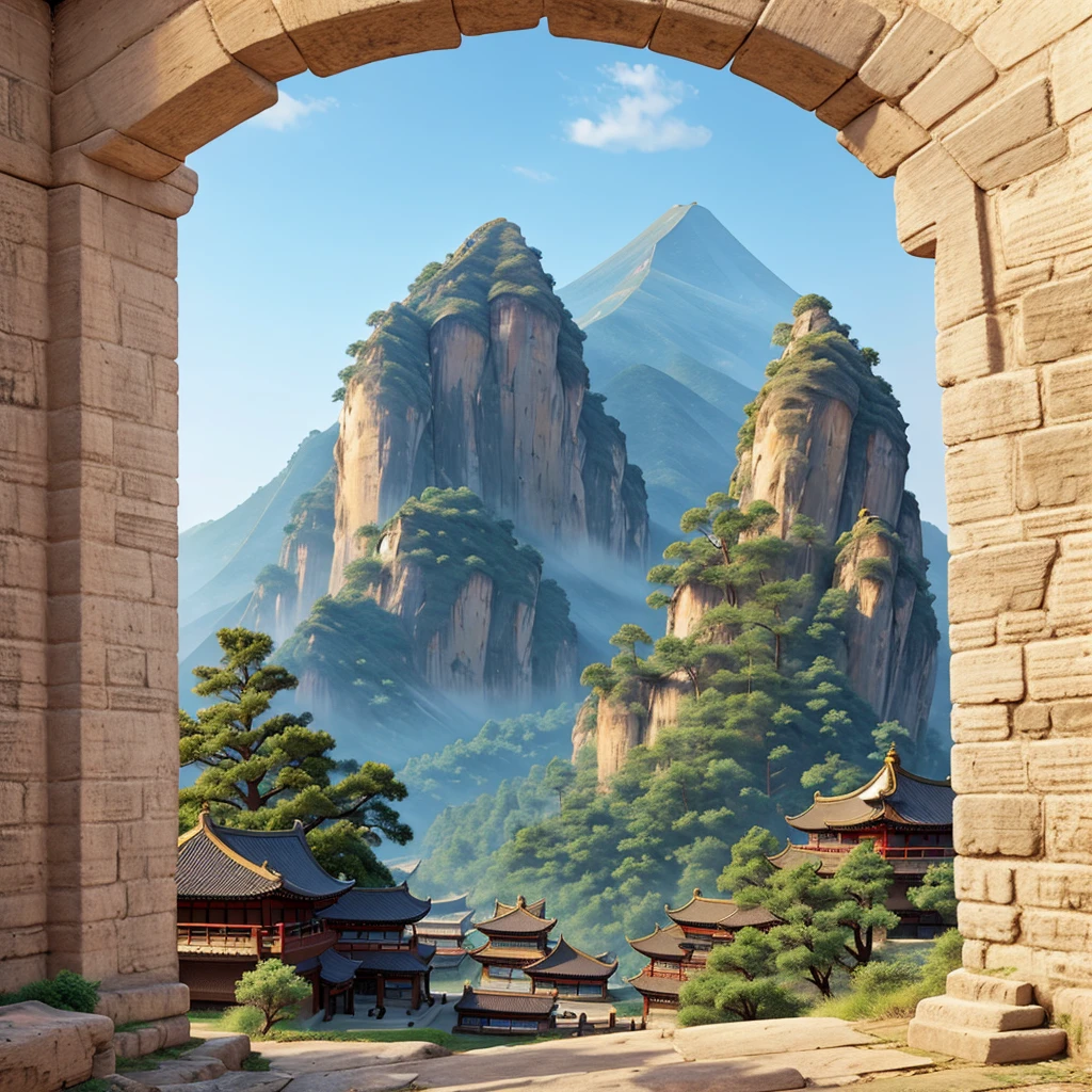 ancient chinese mountain painting