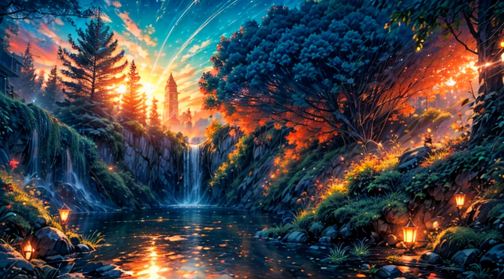 1 girl junkotvv cabello ????? orejas de gato y flequillo, ojos rojos, (The best quality,4k,8k,High Resolutions,Masterpiece:1.2),ultra detailed,(realist,fotorrealist,fotorrealist:1.37),Island floating in the sky with waterfalls in the void and gardens above the clouds,illustration,Crystal clear waterfalls,Surrounding vegetation,Beautiful and lush gardens,bright sunlight,ethereal atmosphere,vibrant colors,suave, Dreamy lighting,Lush and tropical plants,Impeccable attention to detail,Serene and peaceful mood,Elevated perspective,Breathtaking view