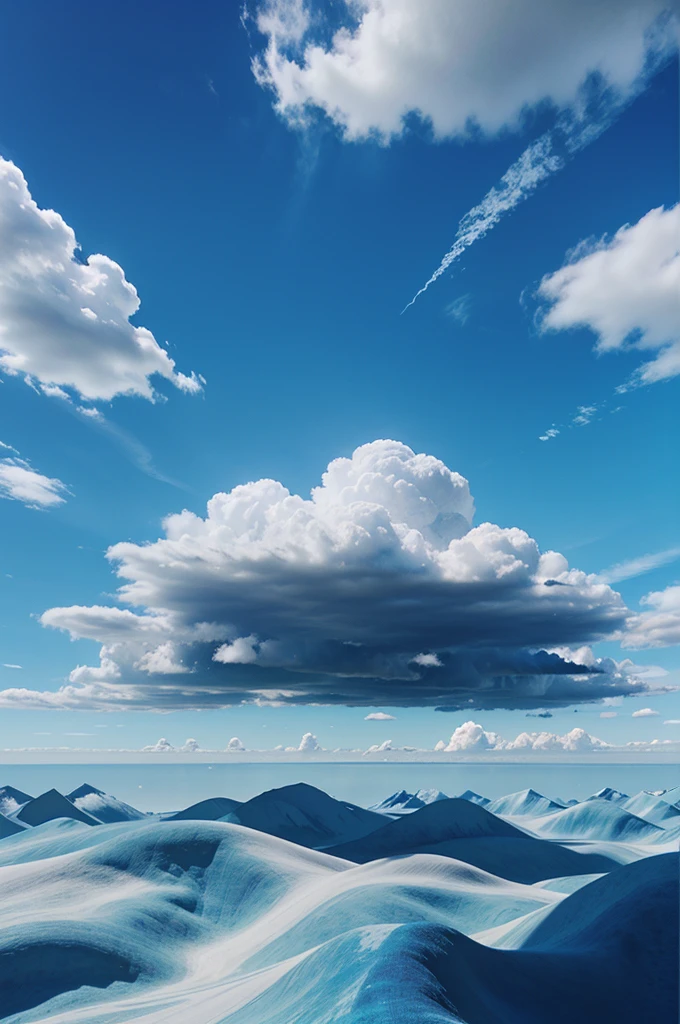 abstract 3d blue sky with beautiful clouds with exclusive design