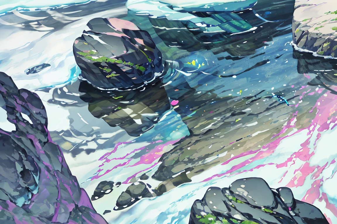 summer, rocky area, rock formation, diamond rocks, There are diamonds on the floor (illustration : 1.0), Narrative construction, realistic lighting, HD detail, masterpiece, best quality best, (Highly detailed CG integrated 8k wallpaper), rocky area, diamond pillar, diamond rockss