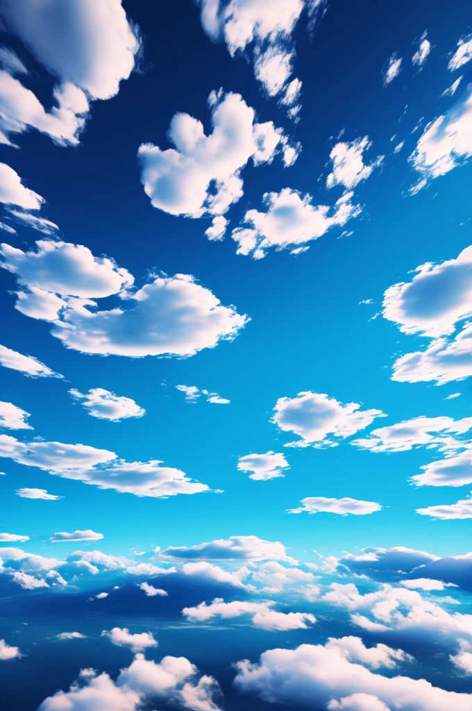 abstract 3d blue sky with beautiful clouds with exclusive design