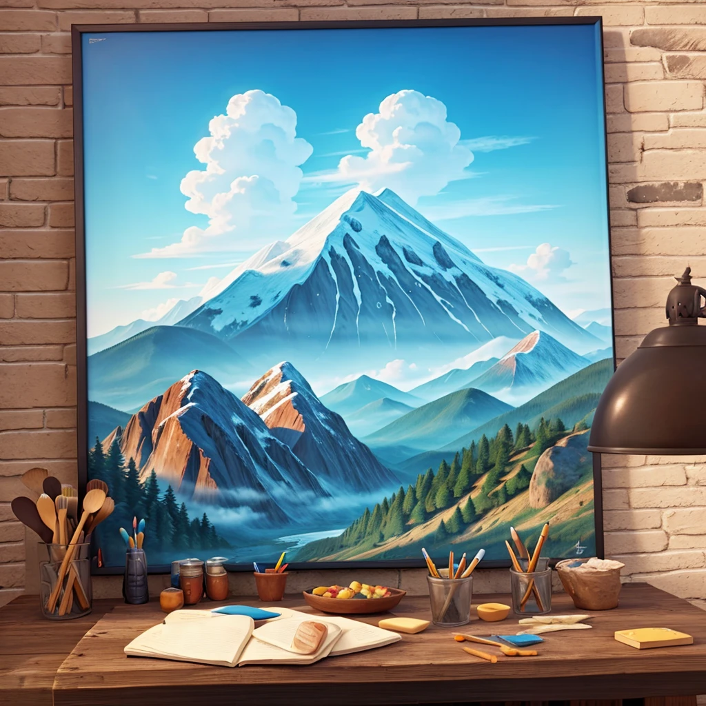 mountain painting