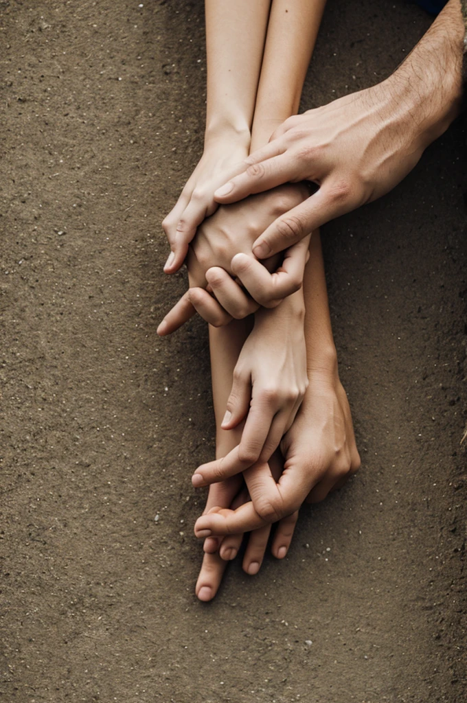 hand of a guy and a girl holding hands