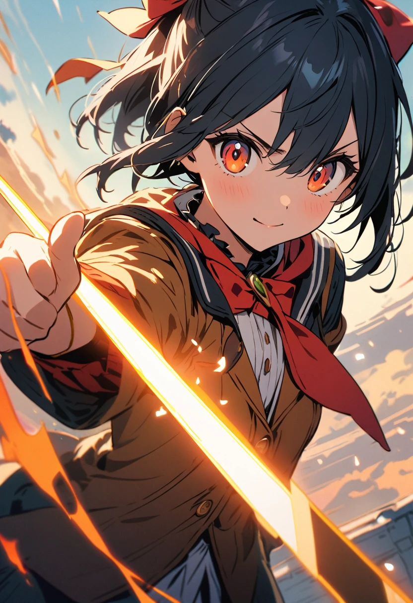 The sight of a bow pointing ahead