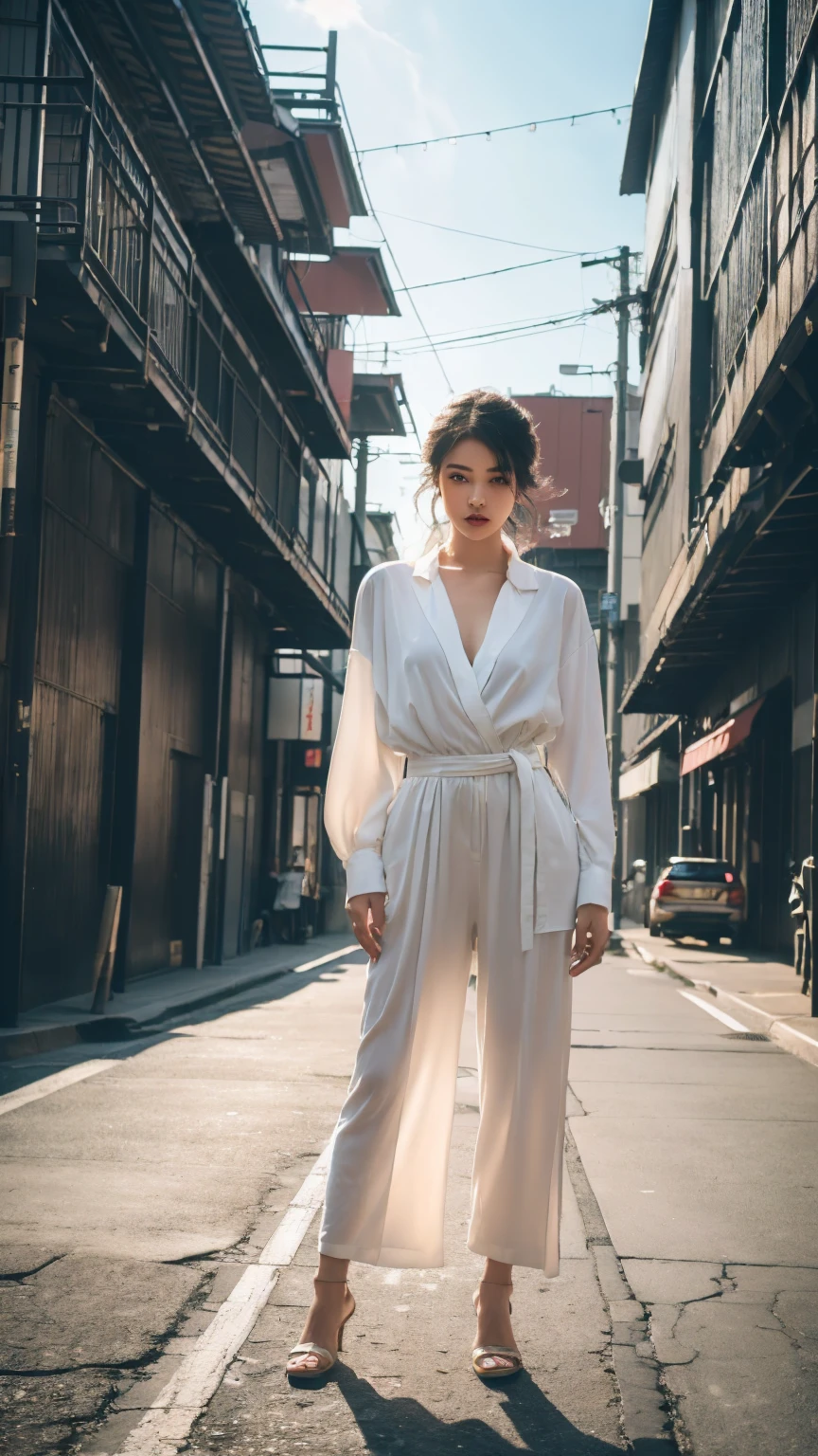 Tokyo、Street、Fashion Snap、real、snapshot、Stylish、Fashion Model、Mode Fashion、In front of the building wall、(best quality,4K,8K,highres,masterpiece:1.2),ultra-detailed,(realistic,photorealistic,photo-realistic:1.37),HDR,studio lighting,sharp focus,