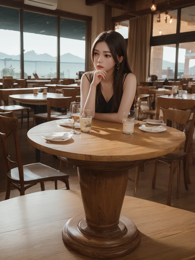 Tabletop、Highest quality、figure、 Ultra-detailed、High resolution、8k wallpaper、Perfect dynamic composition,、Beautiful attention to detail、Women's Fashion Summer、Medium Hair、(Beautiful big breasts:1.3)、Natural color lip、Bold sexy pose、smile、20-year-old girl、cute、sexy shot looking at camera