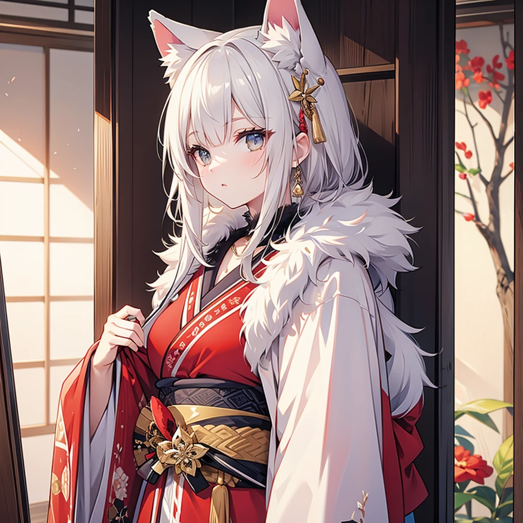 beautiful furry kimono, in wardrobe 