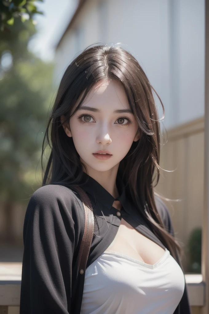 very beautiful knight (photo realistic:1.6), ultra detailed, young woman, uplight, school wear, mask