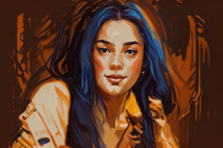 Une fille d'une beauté exquise dessinée avec très peu de trait, head to shoulder style, croquis d'illustration,(1women) minimalist, every stroke is precise and useless, like the genius Picasso.,color rgb