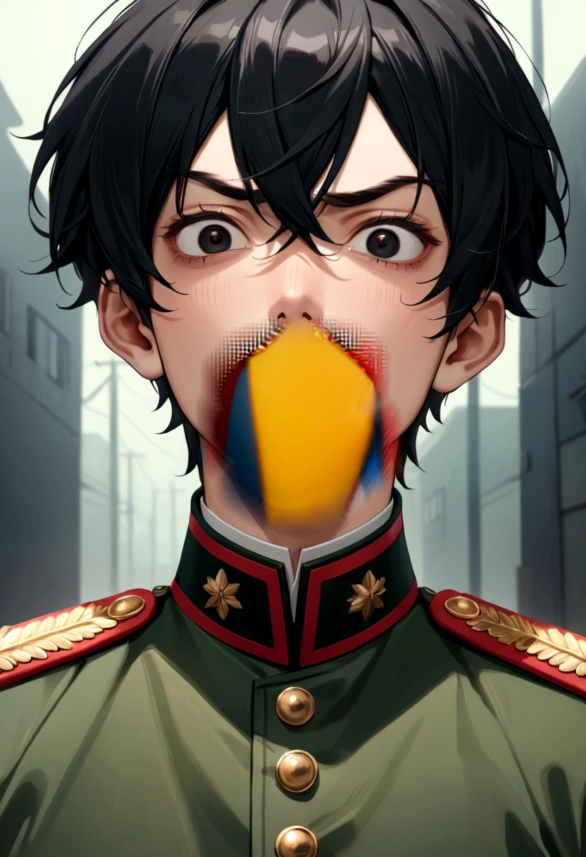 Male mouth、Mouth open、Don&#39;t stick your tongue out