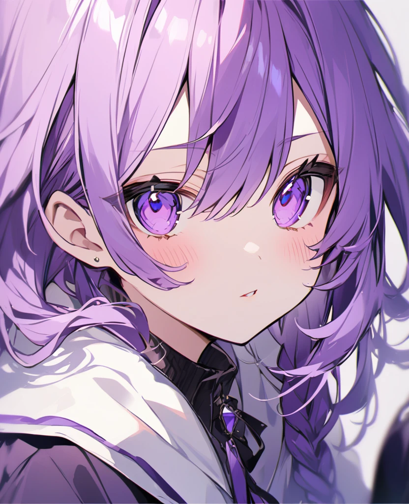 Keito。Purple Eyes。Purple Hair。