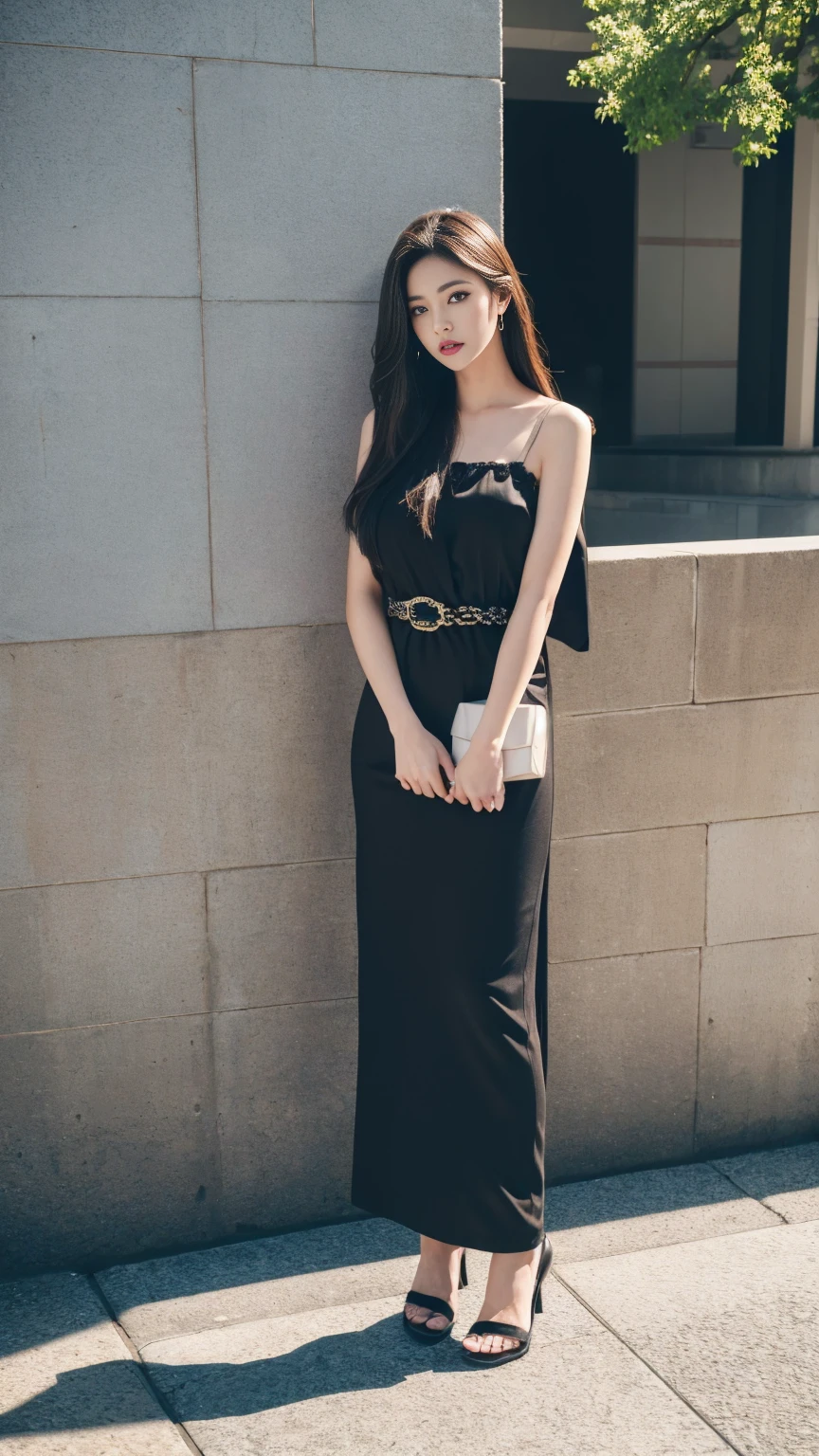 Tokyo、Street、Fashion Snap、real、snapshot、Stylish、Fashion Model、Mode Fashion、In front of the building wall、(best quality,4K,8K,highres,masterpiece:1.2),ultra-detailed,(realistic,photorealistic,photo-realistic:1.37),HDR,studio lighting,sharp focus,