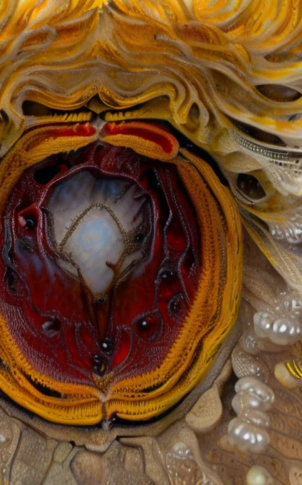  an intricate neural system made of agate and opal is shaping the figure of the Magus of Power himself, he is displaying his art with his tools, male, intelligence of transparency,dominant yellow, purple, gray and indigo rayed violet color tonality, fractal, brilliant colours, masterpiece, highly detailed, 4k resolution,  3d modelling, digital art, Caravaggio art