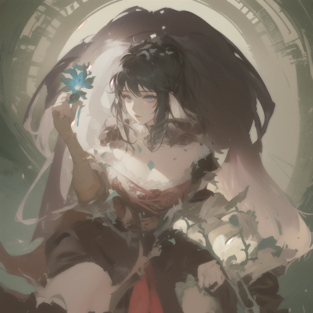 ((masterpiece))((Detailed skin)), masterpiece quality, (demon girl + horns), + spread legs)), ((wide sleeves:0.8 + anklet)), ((lying from below:0.8)), ((armlet:0.8 + jewelry)), ((evil smile:0.8 + hell))