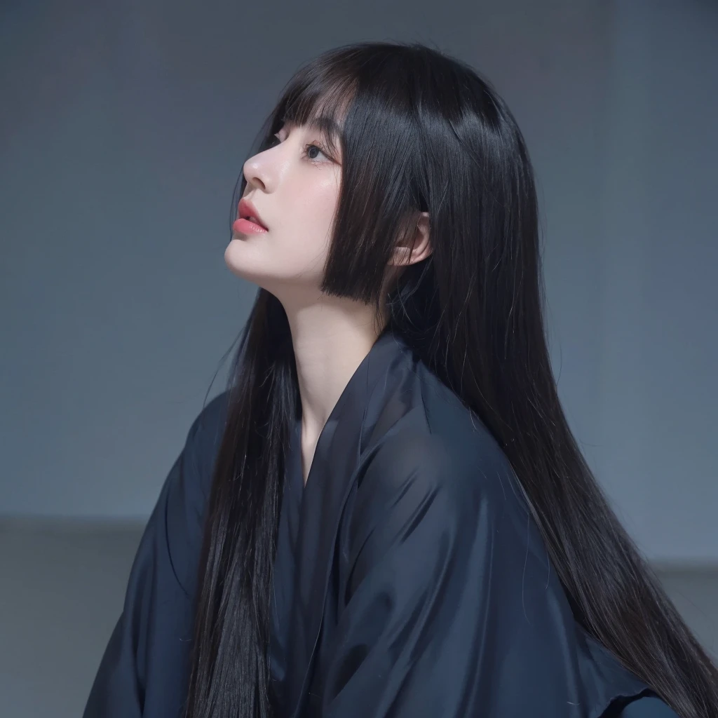 Princess cut long straight hair