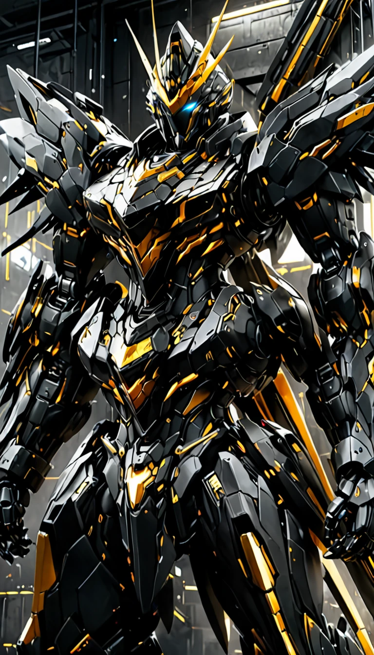 Aesthetic film photography, grain film, cinematic, science fiction, military science fiction, genetic engineering gone wrong leads to mechanical creatures. Knight, elemental, robotic, dazzling, sulfurous, total darkness, glowing eyes.
,mecha\(hubggirl)\,LegendDarkFantasy,DonM3l3m3nt4lXL,charcoal \(medium\),cyborg style,cyborg,glitter,android,DonMM1y4XL,niji5,monster,BJ_Gundam,WARFRAME, colorful_sty